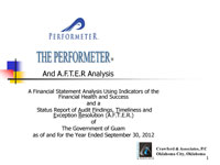 The Office of Public Accountability is pleased to release the Performeter 